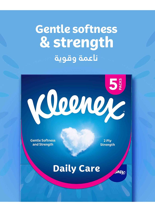 Kleenex Daily Care Facial Tissue - Pack Of 5 Boxes, 190 Sheets X 2 Ply - Image 3