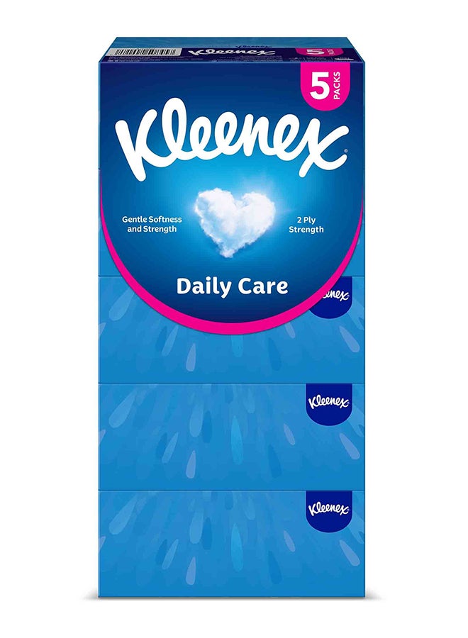 Kleenex Daily Care Facial Tissue - Pack Of 5 Boxes, 190 Sheets X 2 Ply - Image 2