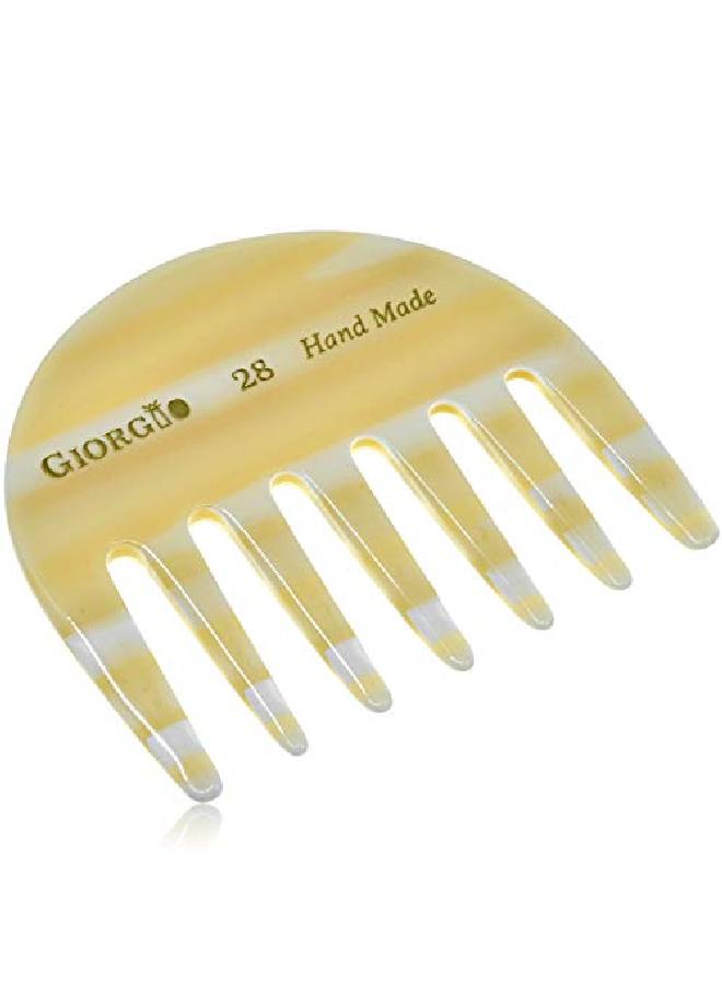 Giorgio G28 & G63 Small Travel/Purse Hair Detangling Comb Wide Teeth Pocket Comb For Thick Curly Wavy Hair Hair Detangler Comb For Wet And Dry Handmade Of Cellulose Sawcut And Hand Polished - Image 3