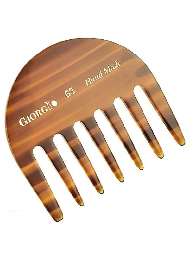Giorgio G28 & G63 Small Travel/Purse Hair Detangling Comb Wide Teeth Pocket Comb For Thick Curly Wavy Hair Hair Detangler Comb For Wet And Dry Handmade Of Cellulose Sawcut And Hand Polished - Image 4