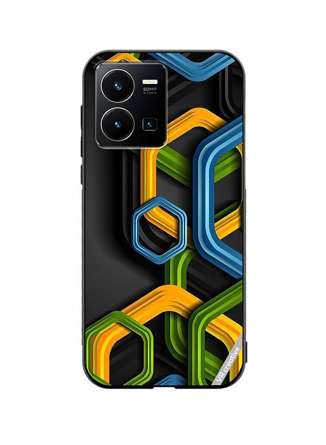 Protective Case Cover For Vivo Y35 Abstract Design Multicolour