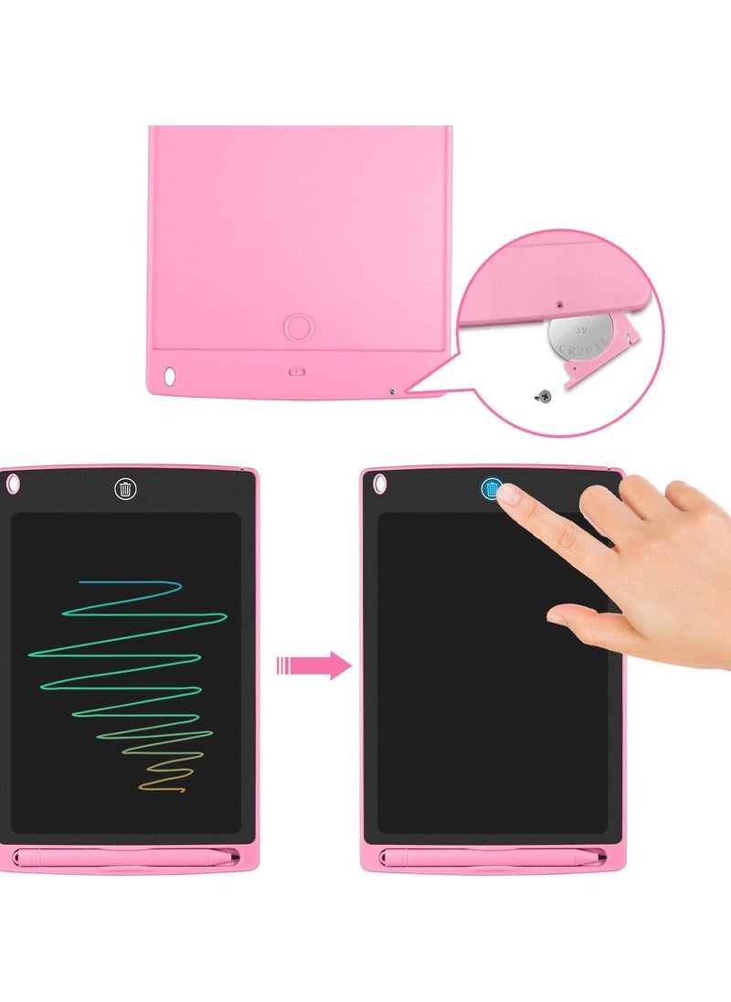 تابلت كتابة LCD للاطفال 8.5 انش، لوح رسم ملون مع خاصية المسح بنقرة واحدة وقفل وقلم، لوحة كتابة قابلة لاعادة الاستخدام للاعمار من 3 الى 12 سنة..  - Image 2