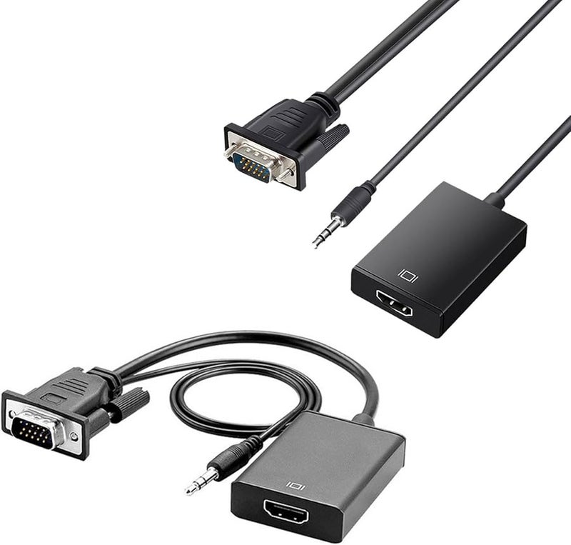 HDMI To VGA Adapter With Audio Cable 1080P Converter For PC Laptop Monitor Projector Color A - Image 4