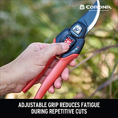 Corona Clipper BP 4214D Flex Dial Bypass Pruner With Comfort Gel Grips, 3/4 Inch, Red/Black - Image 5