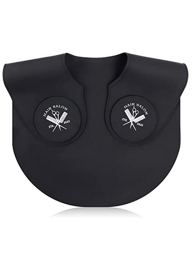 Noverlife Large Hair Cutting Collar Silicone Weighted Hair Dye Collar Silicone Haircut Neck Guard Shield Rubber Neck Wrap Barber Shop Hair Cutting Pad For Salon Hairdressing Hair Coloring Black  - Image 2