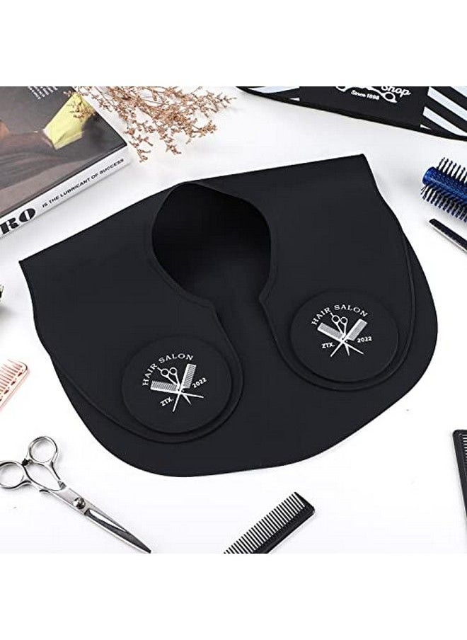 Noverlife Large Hair Cutting Collar Silicone Weighted Hair Dye Collar Silicone Haircut Neck Guard Shield Rubber Neck Wrap Barber Shop Hair Cutting Pad For Salon Hairdressing Hair Coloring Black  - Image 5