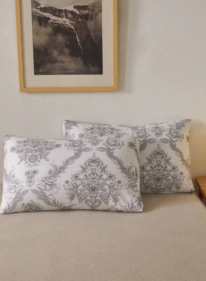 لونا هوم طقم غطاء لحاف ثلاثي الأبعاد بطباعة عتيقة مكون من 6 قطع بحجم كوين - Image 4