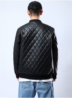 Soft Quilted Black Leather Jacket - pzsku/ZA5978648DC7668E4AA7AZ/45/_/1727254013/ba7e6faa-867f-4bc7-aecb-6ef002998854