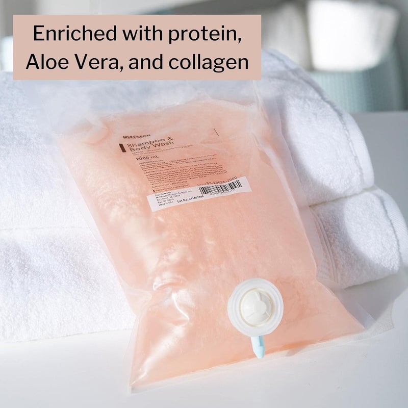 McKesson Body Wash and Shampoo Refill Bag Apricot Scent 2000 mL 1 Count - Image 2