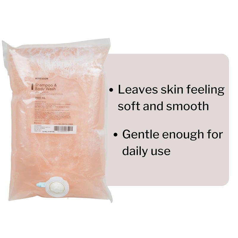 McKesson Body Wash and Shampoo Refill Bag Apricot Scent 2000 mL 1 Count - Image 4