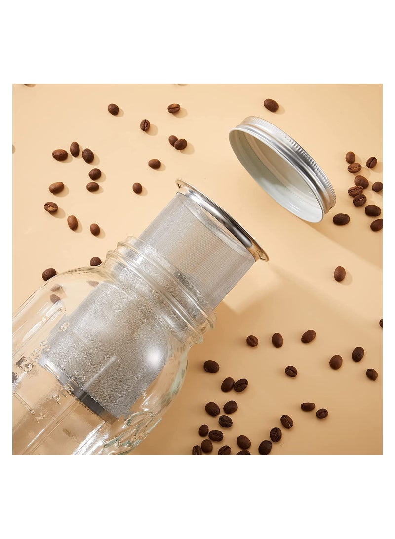 Luckam Cold Brew Coffee Filter Coffee Filter Reusable Mesh Coffee Filter For Wide Mouth Canning Jar And Iced Tea Maker - Image 5