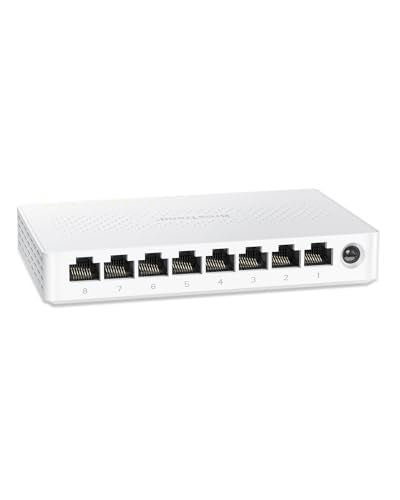 BrosTrend 25Gb Switch 8 Port Network Switch 25 Gigabit Unmanaged Ethernet Switch for Game Console NAS PC Computer Networking Switch Plug Play Fanless Desktop Wall Mount Lifetime Protection - Image 1