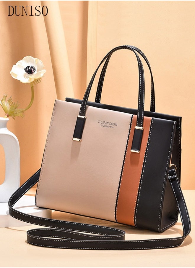 DUNISO - Women's Fashion Handbag Faux Leather Crossbody Bag For Women Large Capacity Tote Bags Top Handle Satchel Fashionable Travel Shoulder Bag For Ladies - Image 1