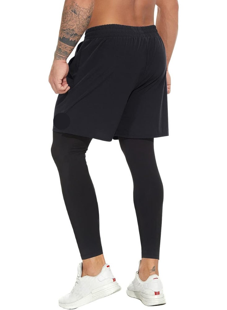 Spall Running Long Short with Side Pockets for Quick Drying Breathable Exercise Jogging Cycling Fitness Athletic Gym Workout Active Training Ideal for Men and Women  - Image 3