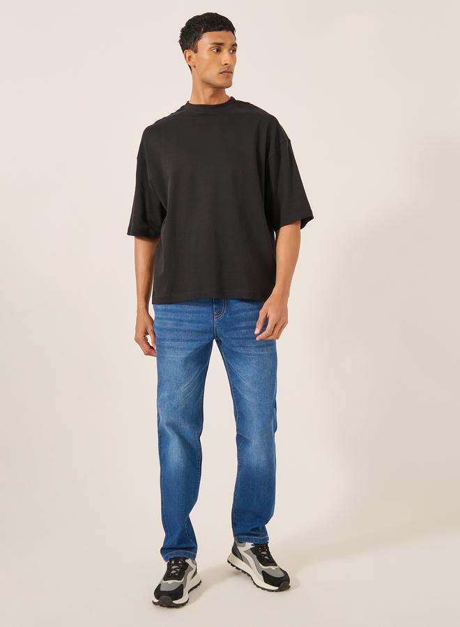 Styli Graphic Print Applique Boxy Fit T-Shirt - Image 2