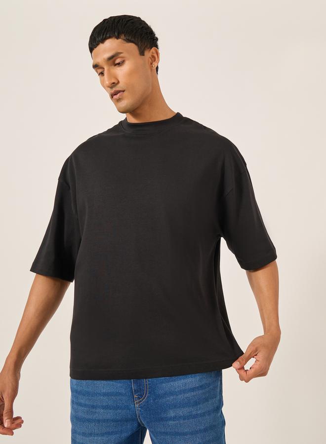 Styli Graphic Print Applique Boxy Fit T-Shirt - Image 1