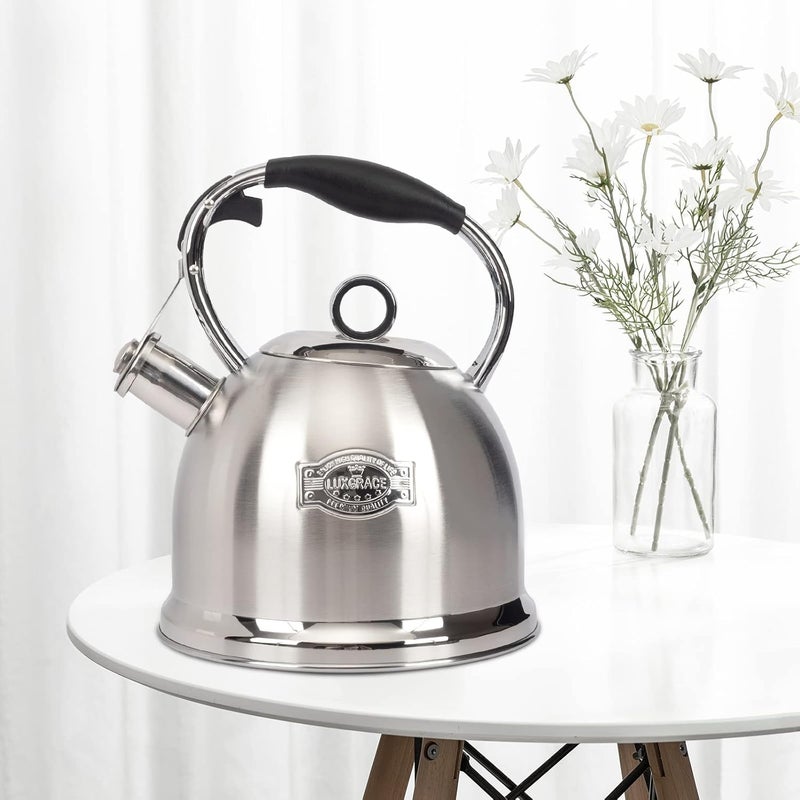 LUXGRACE 3.0 Qt Stainless Steel Whistling Tea Kettle for Stovetop - Image 3