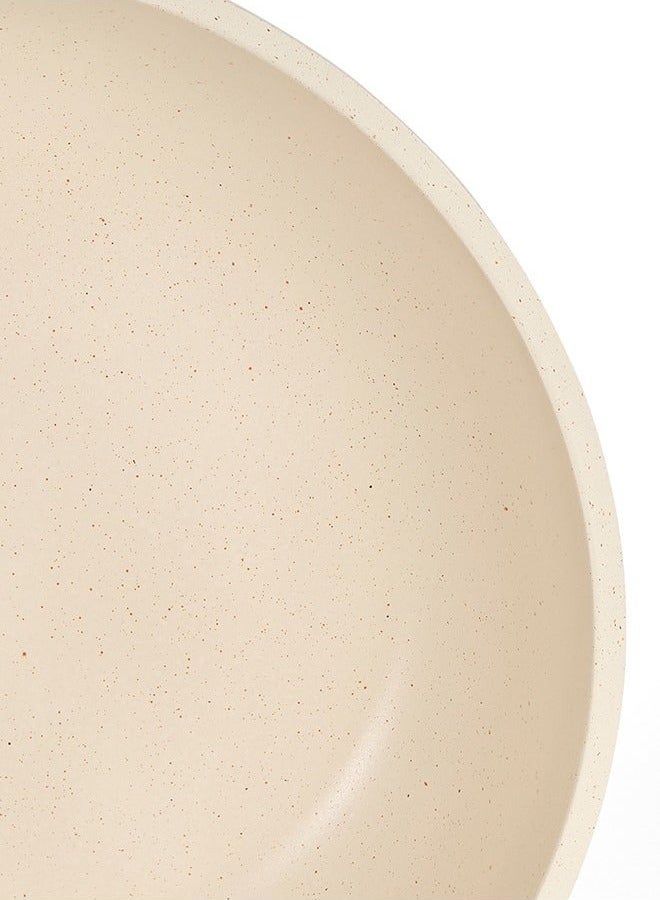 Arabest طقم أواني طهي قابل للفصل مكون من 8 قطع، غير لاصق، 1x18 سم قدر مع غطاء سيليكون، 1x26 سم مقلاة مع غطاء سيليكون، 1x22 سم قدر مع غطاء سيليكون، 1x24 سم مقلاة عميقة، 1 مقبض، لون آيس كريم - Image 3