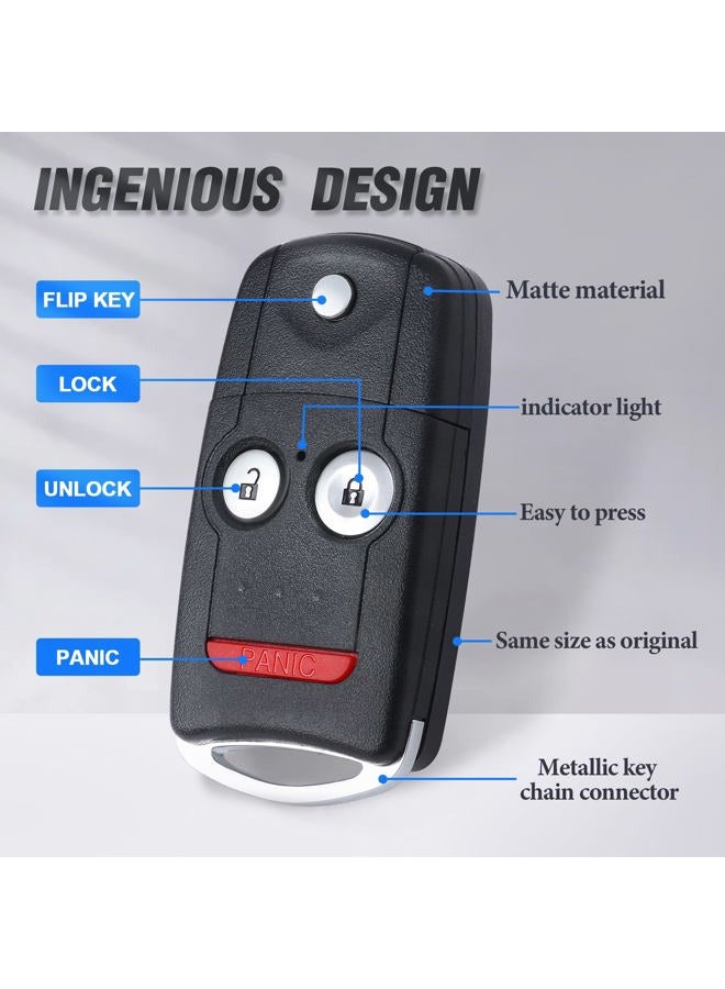 Keymall Car Key Fob Keyless Entry Remote Replacement for Acura MDX/RDX 2007 2008 2009 2010 2011 2012 2013 FCC ID:N5F0602A1A P/N:35111-STX-325/327 3 Buttons - Image 4