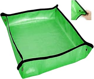 XATDOMESD XATDOMESD (39.5x39.5) Inch Foldable Gardening Mat,Plant Repotting Mat,Waterproof Thicken PE Mat, Anti Dirty Tarp, Green  - Image 1