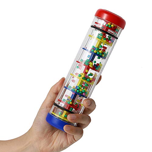 Ubblove Rainmaker 8 inch Mini Rainstick for Babies Rattle Tube Rain Stick Shaker Music Sensory Auditory Instrument Toy for Baby Child Girl 8 inch - Image 1