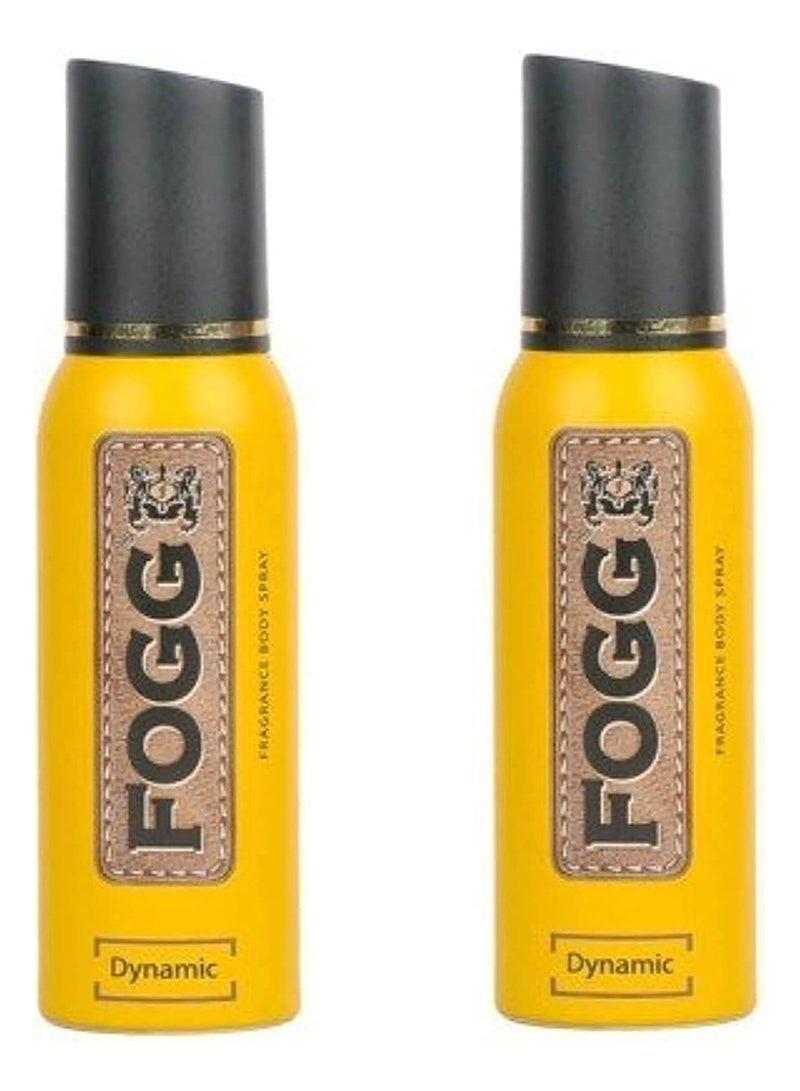 FOGG Dynamic Body Spray for Unisex, 120 ml pack of 2