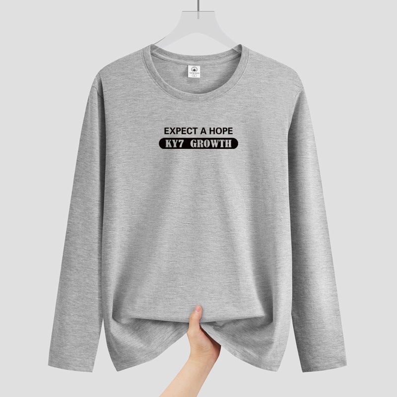 Autumn Long-Sleeved T-Shirt Men'S Extras Plus Size Loose Crewneck Long-Sleeved Fashionable Inner Base-Lining Shirt Top - Image 4