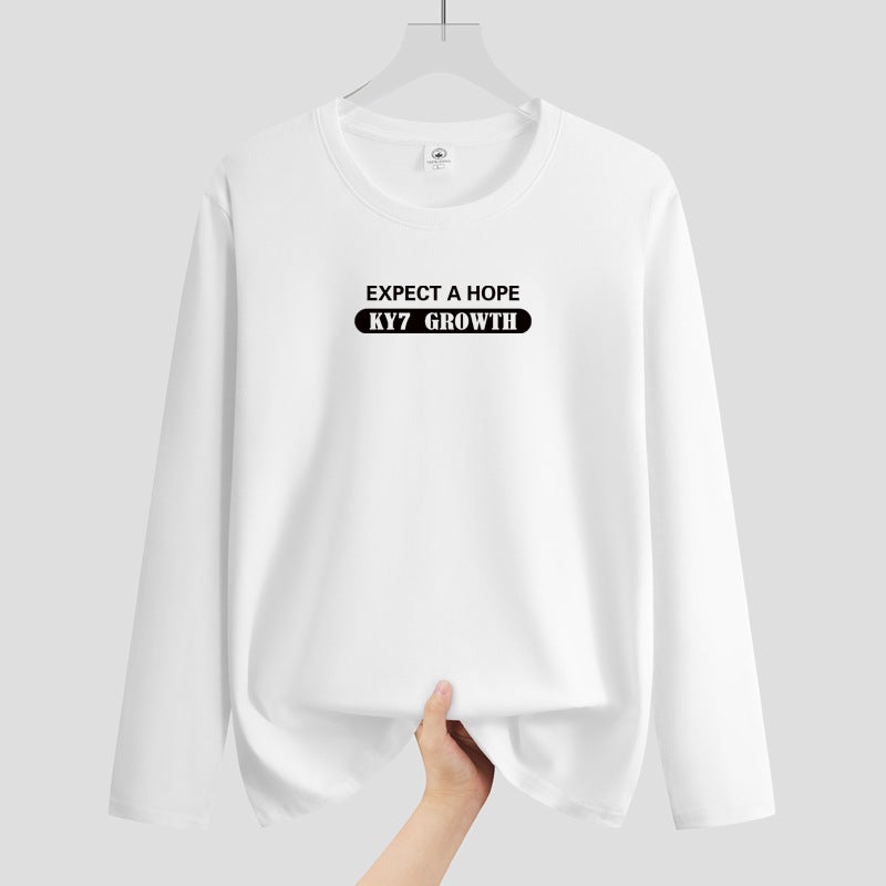 Autumn Long-Sleeved T-Shirt Men'S Extras Plus Size Loose Crewneck Long-Sleeved Fashionable Inner Base-Lining Shirt Top - Image 2