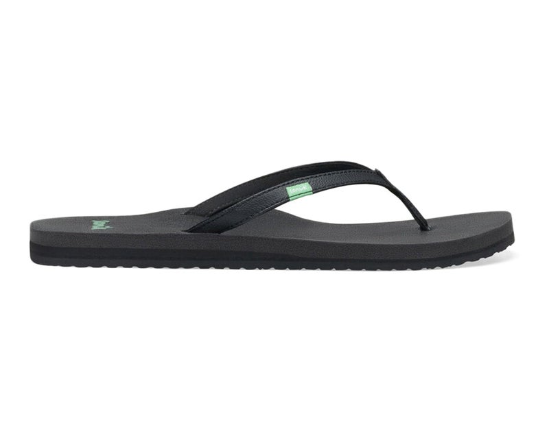 Sanuk Yoga Joy | Flip Flops for Women | Yoga Sandals For Women | Women's Beach Sandals | Memory Foam Footbed, Black, 9 - Image 1