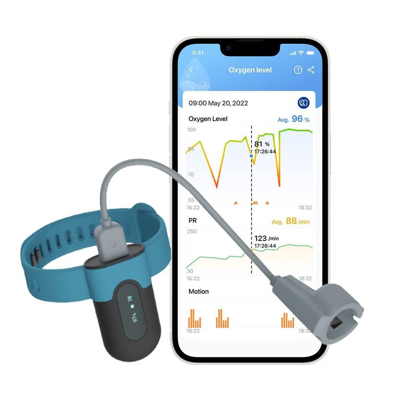 Viatom Wrist Pulse Oximeter Rechargeable SpO2 Sleep Tracker Wearable Oxygen Saturation Monitor for Night Use Bluetooth Blood Oxygen Monitor with Vibration Alerts APP for iOSAndroid PC Data Repo - Image 1