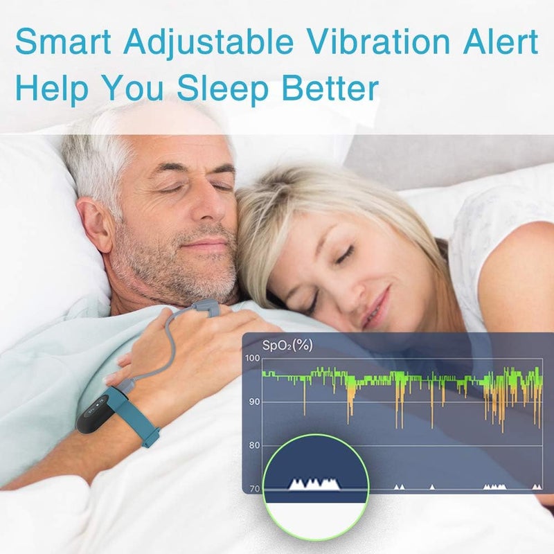 Viatom Wrist Pulse Oximeter Rechargeable SpO2 Sleep Tracker Wearable Oxygen Saturation Monitor for Night Use Bluetooth Blood Oxygen Monitor with Vibration Alerts APP for iOSAndroid PC Data Repo - Image 3