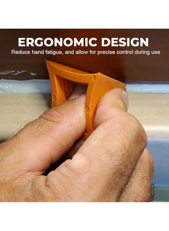 Silicone Sewing Tools, 2 Piece Silicone Caulking Tools, Bathroom Portable Adhesive Waste Scraper Seam Repair Tool Kit - Image 4