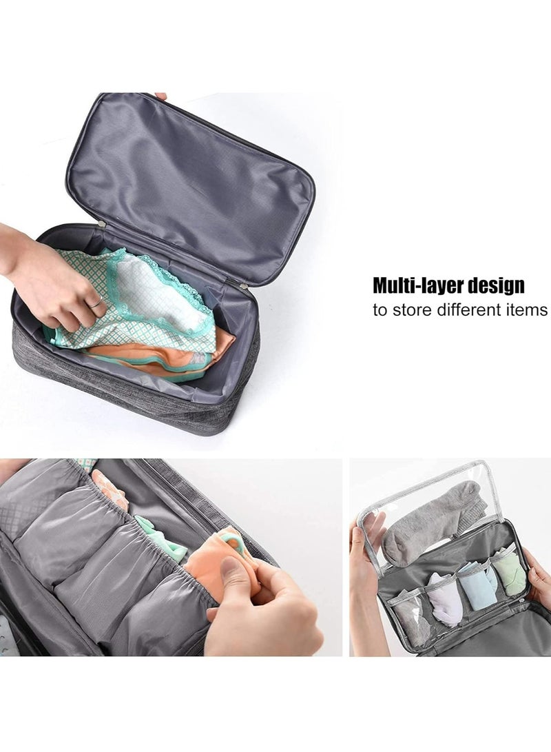 Oasisgalore Travel Underwear Organizer,Portable Underwear Storage Bag，Socks Cosmetic Storage Box For Men and Women  - Image 2