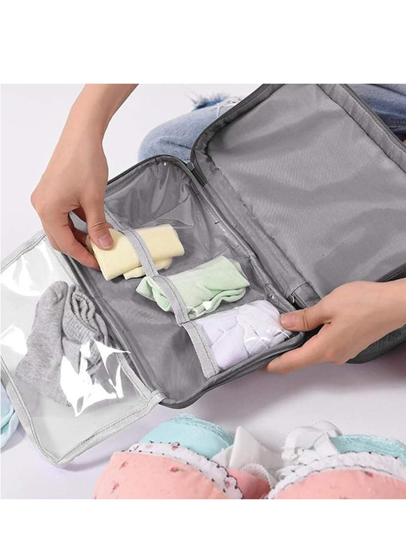 Oasisgalore Travel Underwear Organizer,Portable Underwear Storage Bag，Socks Cosmetic Storage Box For Men and Women  - Image 4