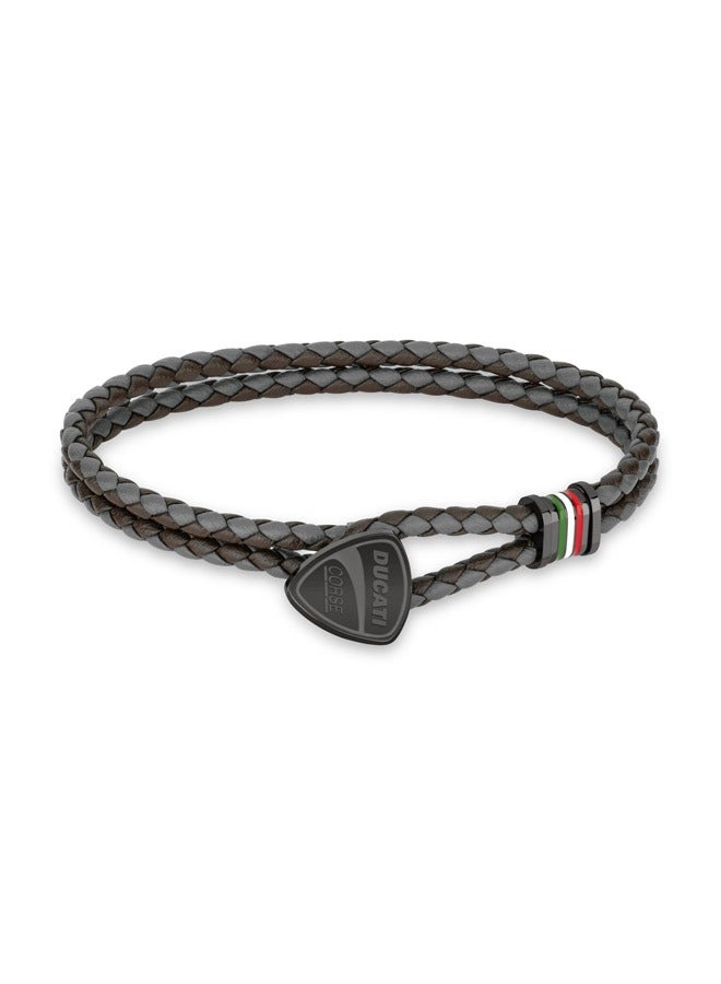 Ducati Corse Ducati Scudetto Brown Bracelet For MenDTAGB2137505 - Image 1