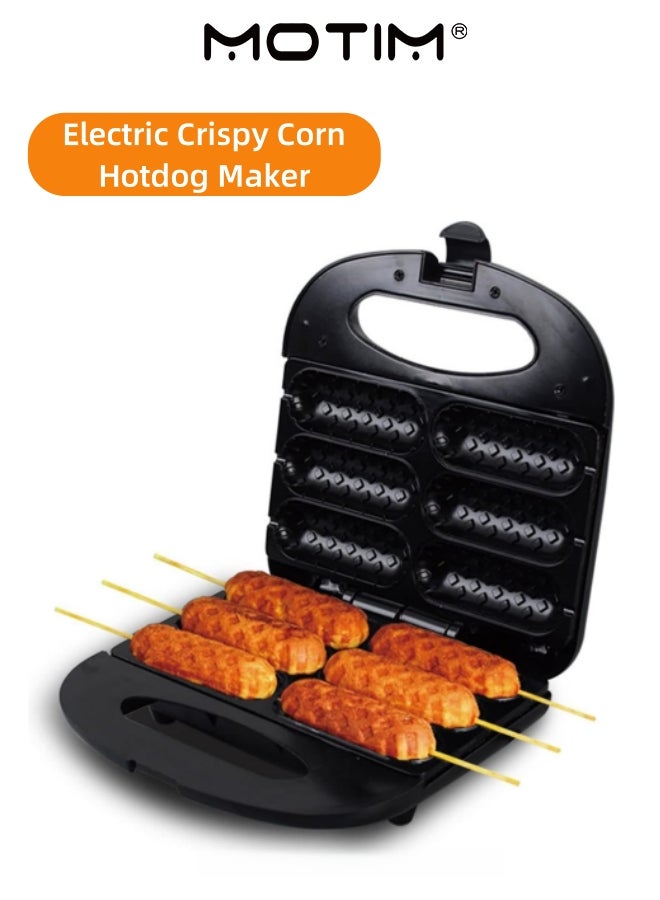 Motim Electric Crispy Corn Hotdog Maker Perfect for Hot Dogs on a Stick Cheese Mozzarella Sticks Cake Pops BBQ - Image 1