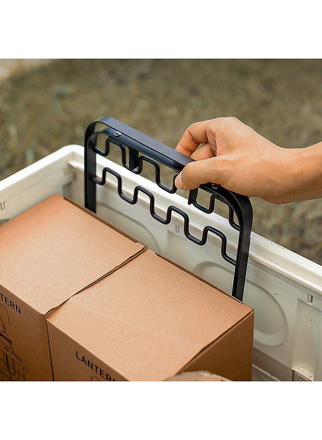 Generic Foldable Garbage Bag Support Outdoor Camping Rubbish Rack Plastics Holder Picnic Kitchen Disposable Black - Image 4