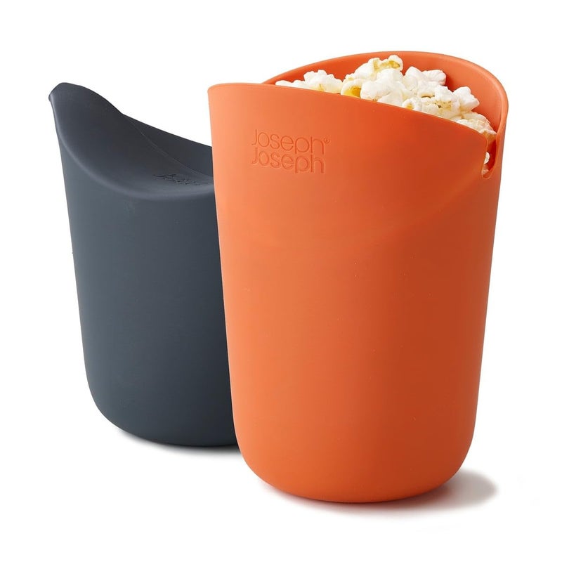 Joseph Joseph 45018 MCuisine Microwave Popcorn Popper Maker Single Serve Portion Silicone Food Safe 2piece Multicolored - Image 2