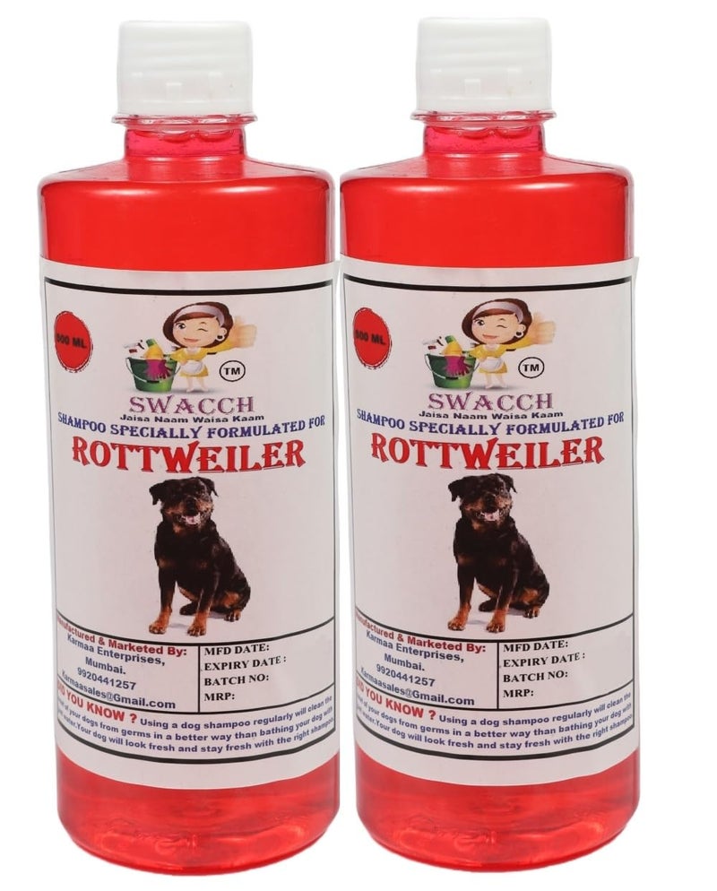 swacch Shampoo | Puppy Safe Shampoo | Rottweiler Dog Shampoo (500ml) (Pack of 2) Jasmine + Small White Bone | Dog Chew Bones | Teething chew Toy | Dental Teething |Combo Pack - Image 2