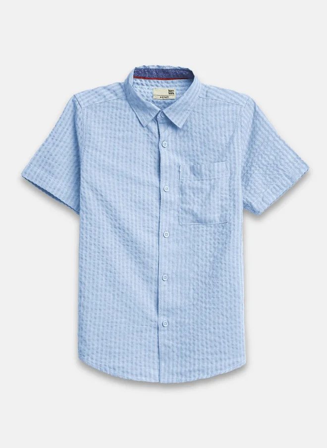 بونكيدز BONKIDS Boys Opaque Checked Casual Shirt