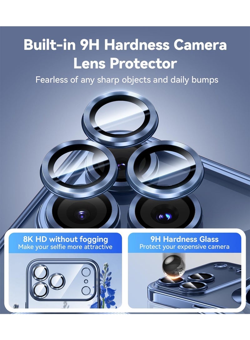 WRISTWISE Case Cover for iPhone 17 Pro with 1 Screen Protector [Built-in Camera Lens Protector] [Shockproof and Dustproof] [Slim and Elegant Case] Blue - Image 2