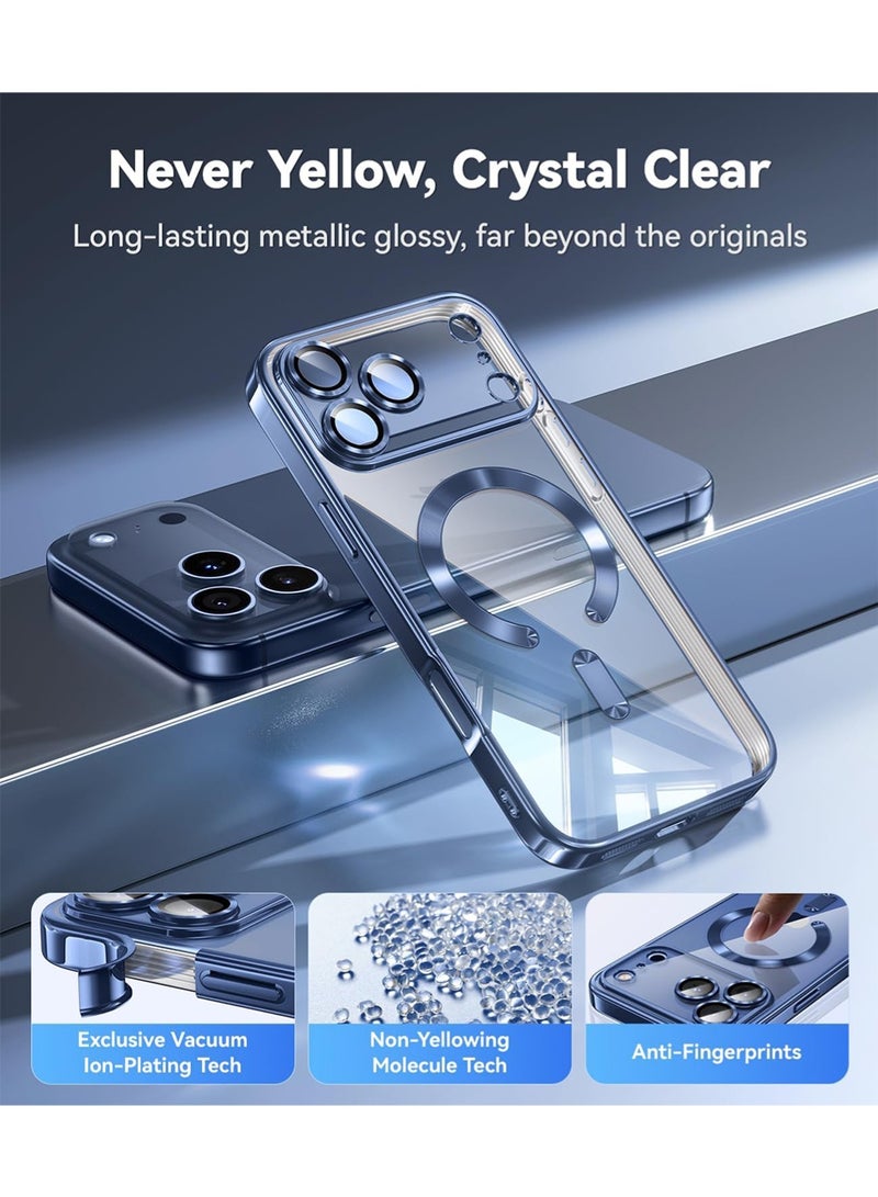 WRISTWISE Case Cover for iPhone 17 Pro with 1 Screen Protector [Built-in Camera Lens Protector] [Shockproof and Dustproof] [Slim and Elegant Case] Blue - Image 3