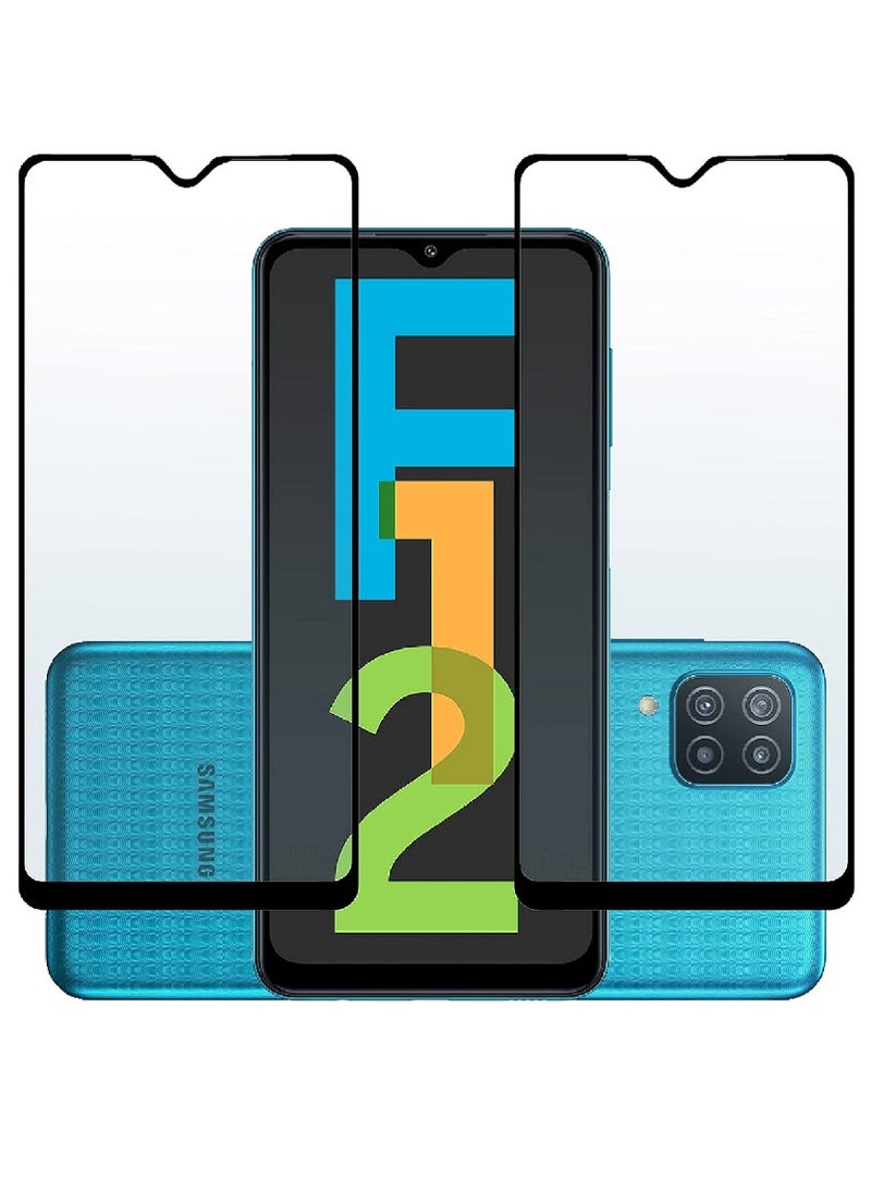 Super 2 Pieces Tempered Glass Screen Protector 5D Designed For Samsung Galaxy F12 Full Glue Edge to Edge Full Screen Coverage And Bubble Free - Image 1