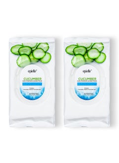 Epielle Epielle New Makeup Remover Cleansing Wipes Tissue Towelettes - Cucumber, 60 Counts, 2 Pack Beauty Stocking Stuffers Gift  - Image 1