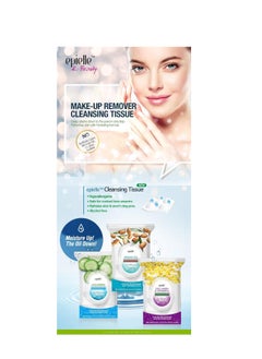 Epielle Epielle New Makeup Remover Cleansing Wipes Tissue Towelettes - Cucumber, 60 Counts, 2 Pack Beauty Stocking Stuffers Gift  - Image 3