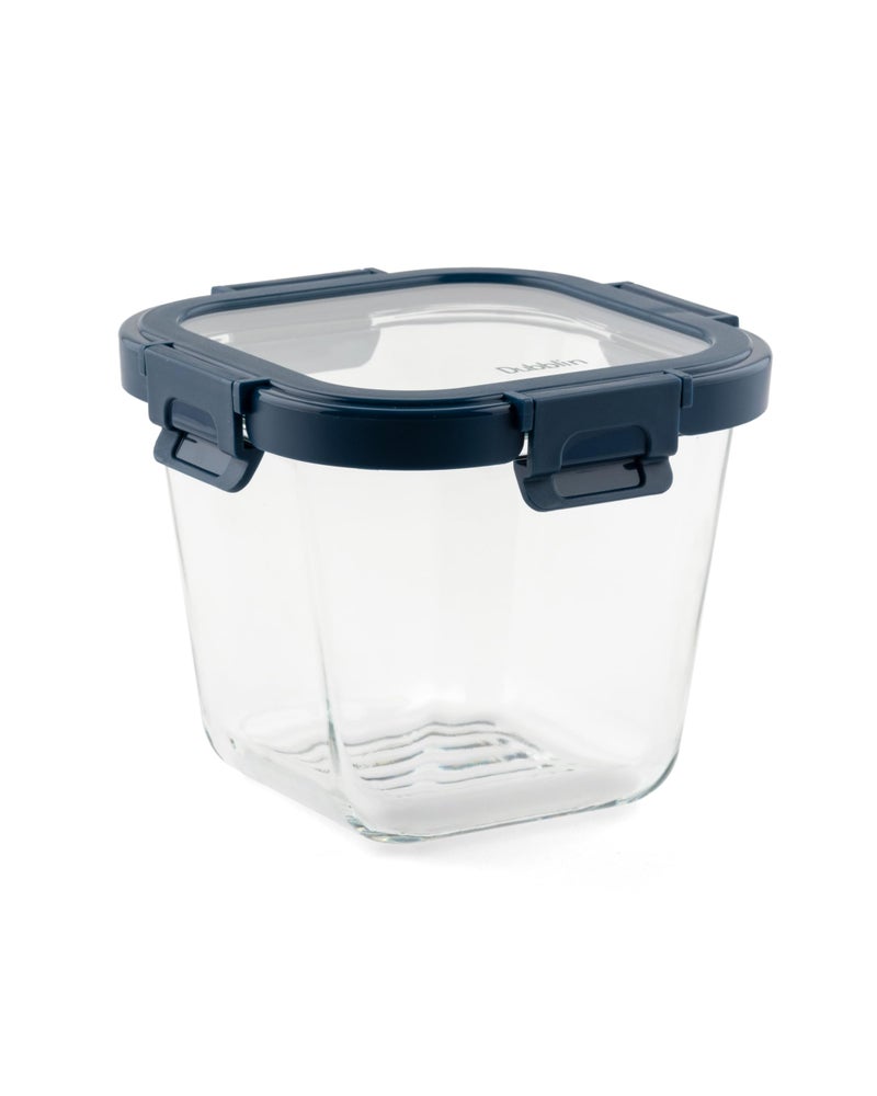 DUBBLIN Keep In Glass Borosilicate Glass Container 850ml - Square, Clear | Oven, Freezer & Microwave Safe Storage Solution (1 Piece) - Image 4