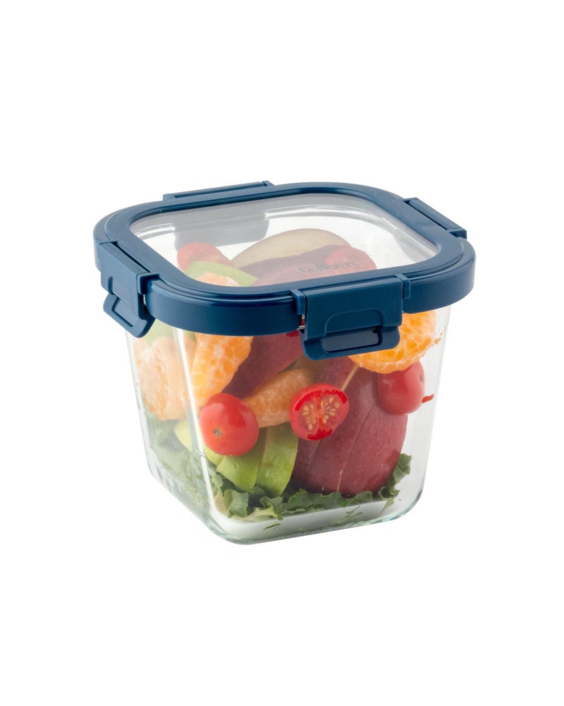 DUBBLIN Keep In Glass Borosilicate Glass Container 850ml - Square, Clear | Oven, Freezer & Microwave Safe Storage Solution (1 Piece) - Image 1