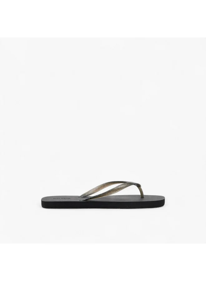 سيليست Women's Glitter Detail Flip Flops