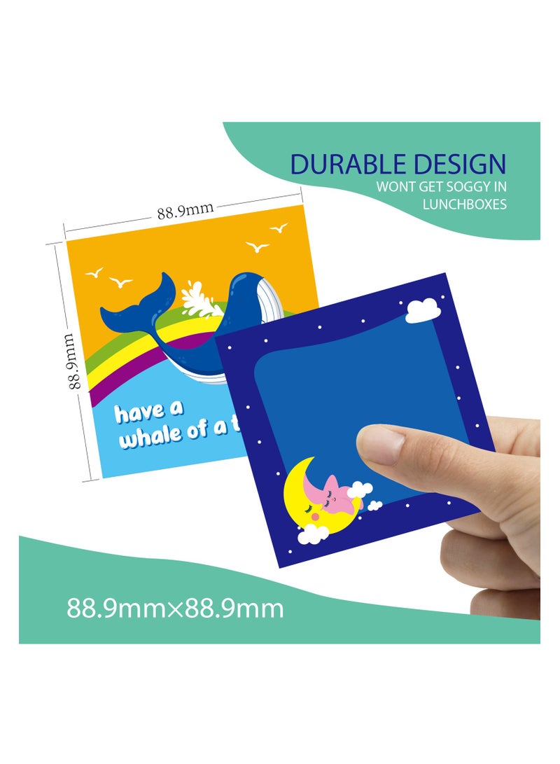 نوفولان بطاقات تحفيزية للأطفال من نوفولان، 60 بطاقة، ملاحظات على صندوق غداء الأطفال، بطاقات تحفيزية لطيفة وبطاقات تفكير، بطاقات تشجيع ممتعة، تخلق لحظات ترابط خاصة مع الطفل، 9.5 × 9.5 سم - Image 4