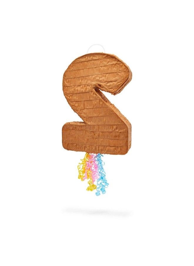 Pull String Number 2 Ice Cream Pinata For Two Sweet Birthday Decorations (16.5 X 11.5 In)